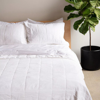 French Linen 3pc Quilt & Sham Set - Full/Queen