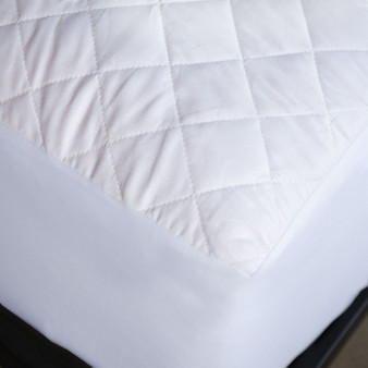 100% Cotton Quilted Mattress Pad with Full Elastic Pockets - Twin