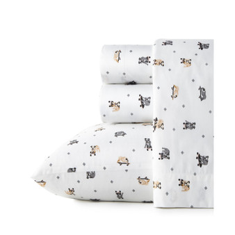 Skateboarding Bulldogs Twin Extra Long Sheet Set