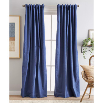 Sanctuary Back Tab Lined 2-Piece Curtain Panel Set, 50" x 84"
