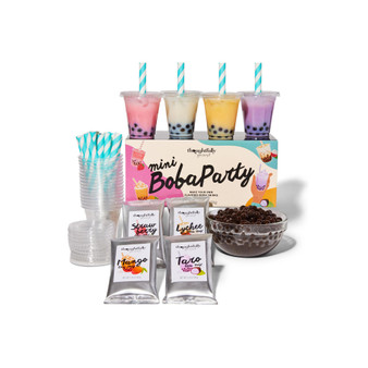 Gourmet, Mini Boba Party Set, Makes 16 Tasting Portions Of Bubble Tea