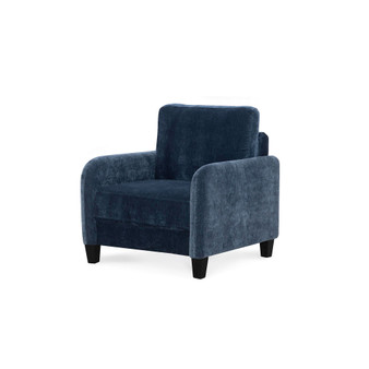 Everly Blue Velvet Chair