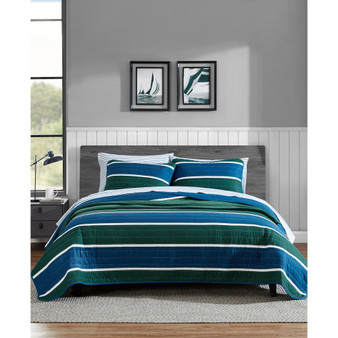 Knots Cove Cotton Reversible 2 Piece Quilt Set, Twin