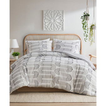 Astoria Clip Jacquard Duvet Cover 2-Piece Set, Twin/Twin XL