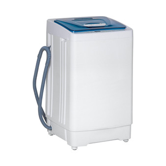 2-In-1 Full Automatic Portable Washing Machine and Spin Dryer, 1.38Cu Ft Compact Laundry Washer with Wheels, Built-in Gravity Drain and 8 Programs for Apartment, Dorm, RVs, White