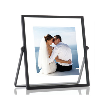 Metal Easel Float Picture Frame, 4" x 4"