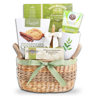 Tea Time Wicker Holiday Gift Basket