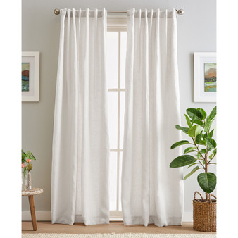 100% Back Tab Lined 2-Piece Curtain Panel Set, 50" x 84"