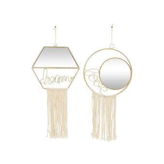 Metal Contemporary Wall Mirror, Set of 2