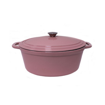 Neo Pink 8 Qt. Oval Cast Iron Casserole