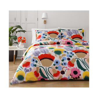 Ojakelkukka Cotton 3-Pc. King Duvet Cover Set