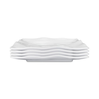 Ruffle 4-Pc. Melamine 10.5" Square Dinner Plate Set