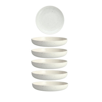 Melamine Camp White Coupe Round Plate 7" Set/6