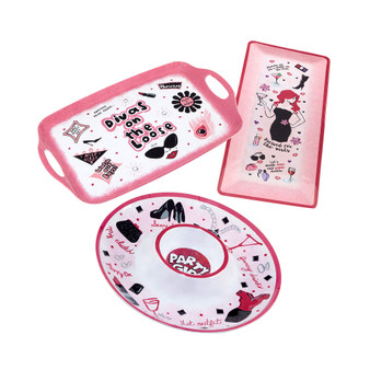 Lolita Divas on the Loose 3-PC Melamine Serving Set