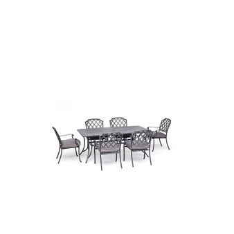 Vintage II Outdoor 7-Pc. Dining Set (72" X 38" Table & 6 Dining Chairs) With Outdura® Cushions, Created for Macy's