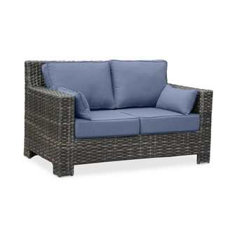 Viewport Wicker Outdoor Loveseat with Sunbrella® Cushions, Created for Macy's