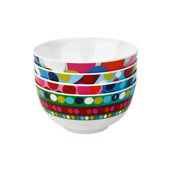Melamine 6" x 3" Bindi Soup Bowl, Set of 4