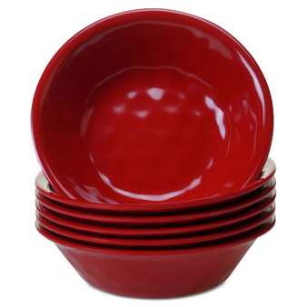 6-Pc. Red Melamine All-Purpose Bowl Set