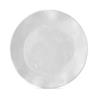 Ruffle White Melamine Salad Plate, Set Of 4