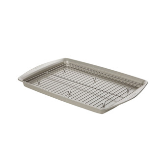 Nonstick Jumbo 13" x 19" Cookie Pan with Roasting Rack