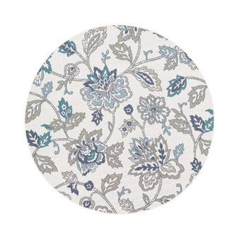 Alfresco ALF-9674 Aqua 8'9" Round Area Rug, Indoor/Outdoor