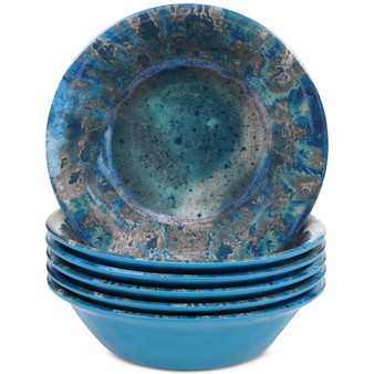 Radiance Teal Melamine All Purpose Bowl, Set of 6
