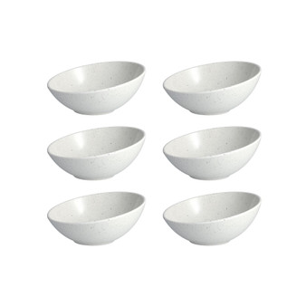 Camp White Tilt Bowl 8.5" Set/6