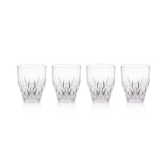 Aurora Clear Stemless Wine Glasses, Set of 4