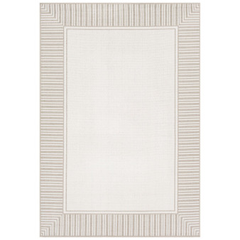 Alfresco ALF-9681 Taupe 7'6" x 10'9" Area Rug, Indoor/Outdoor