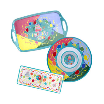 Lolita Birthday Bash 3-PC Melamine Serving Set