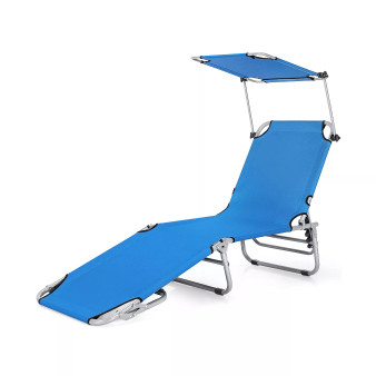 Foldable Lounge Chair Outdoor Adjustable Beach Patio Pool Recliner