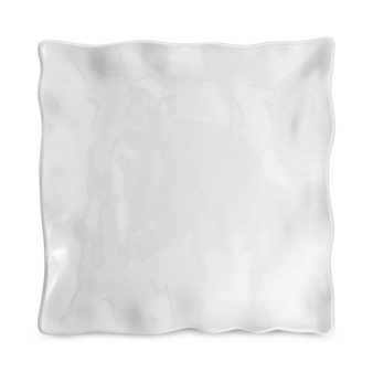 Small White Ruffle Melamine Square Platter