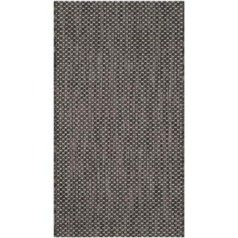 Courtyard Black and Beige 2' x 3'7" Sisal Weave Outdoor Area Rug