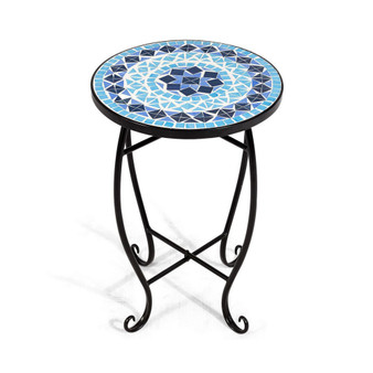Outdoor Indoor Accent Table Plant Stand Cobalt