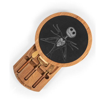Disney's Nightmare Before Christmas Jack Insignia Acacia and Slate Charcuterie Board with Cheese Tools