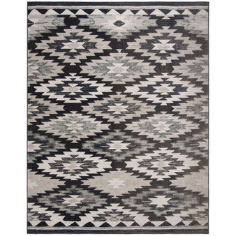 Montage Gray and Black 8' x 10' Outdoor Area Rug