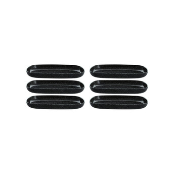 Camp Charcoal Coupe Platter 11x7" Set/6