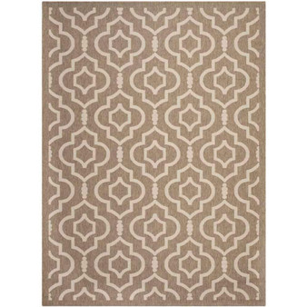 Courtyard Brown and Bone 8' x 11' Sisal Weave Outdoor Area Rug