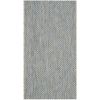 Courtyard Gray and Navy 2' x 3'7" Outdoor Area Rug