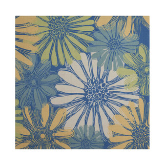 Backyard BAC022 Blue 5'3" x 5'3" Square Outdoor Area Rug