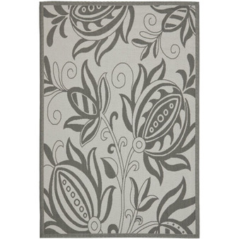 Courtyard Light Gray and Anthracite 9' x 12' Outdoor Area Rug