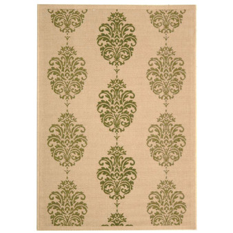 Courtyard Natural and Olive 9' x 12' Outdoor Area Rug