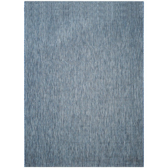 Courtyard Navy and Gray 8' x 11' Sisal Weave Outdoor Area Rug