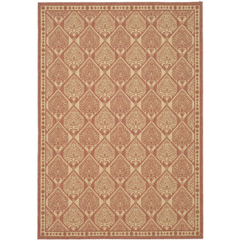 Courtyard Rust and Sand 4' x 5'7" Outdoor Area Rug