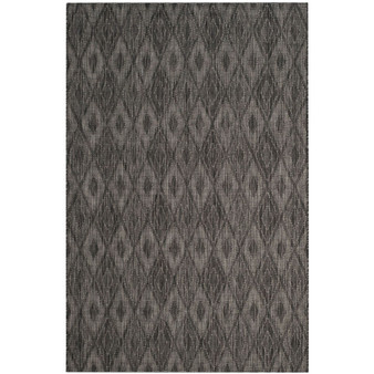 Courtyard Black 4' x 5'7" Outdoor Area Rug