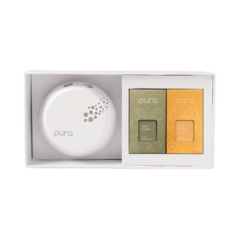 - Smart Home Fragrance Device Starter Set - Scent Diffuser for Homes, Bedrooms & Living Rooms - Includes Fragrance Aroma Diffuser & Two Fragrances - Asian Woods & Spice and Yuzu Citron