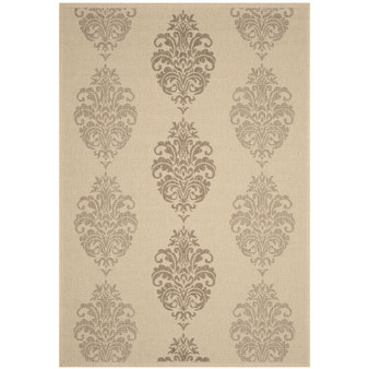 Courtyard Natural and Brown 2'3" x 6'7" Runner Outdoor Area Rug