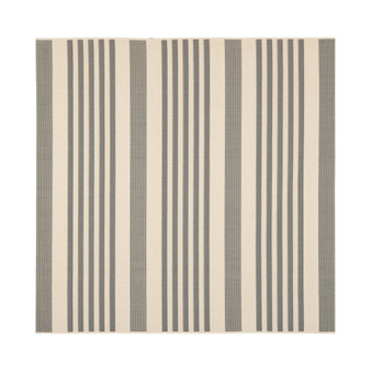 Courtyard Gray and Bone 4' x 4' Square Outdoor Area Rug