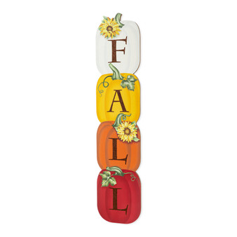 42" H Fall Wood Stacked Pumpkin Porch Decor