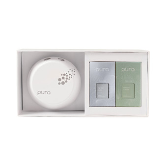 - Smart Home Fragrance Device Starter Set - Scent Diffuser for Homes, Bedrooms & Living Rooms - Includes Fragrance Aroma Diffuser & Two Fragrances - Linens & Surf and Pacific Aqua